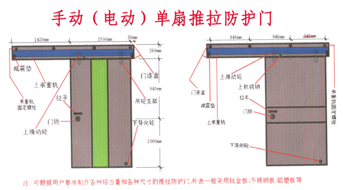 杭州防护铅板门安装